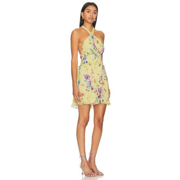 Rays for Days Louise Chiffon Mini Dress Love Bird Floral Womens Size Small - Picture 2 of 9